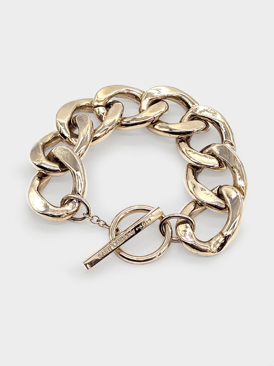 Saint Laurent Gold Chain Fob Bracelet photo 3