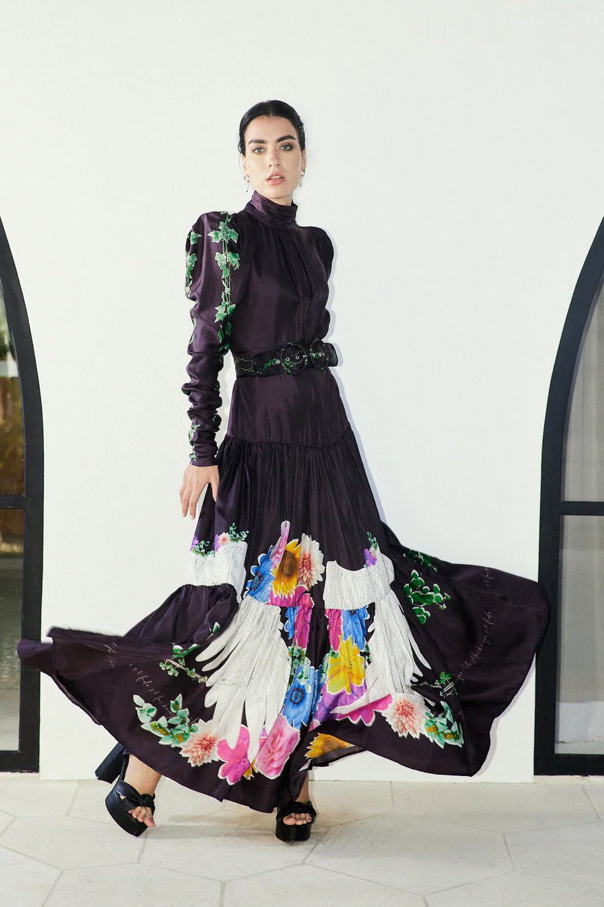 Mackenzie Mode Angel Wings Silk Maxi Dress photo 4