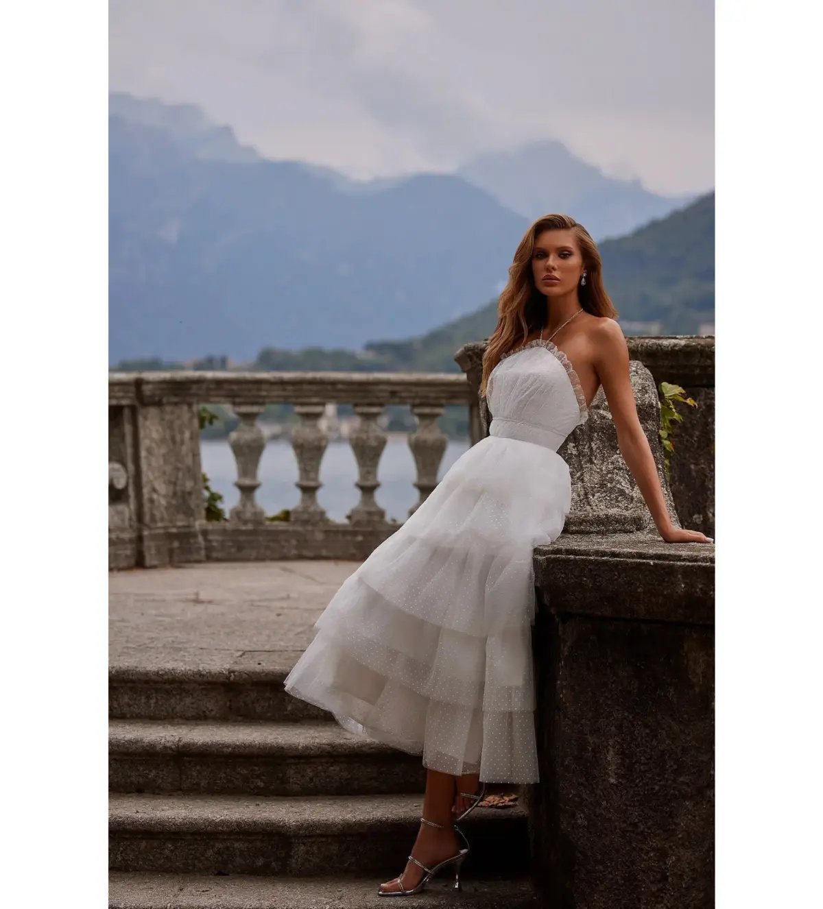 Alamour Barbara Midi Dress White Size L AU 12 photo 5