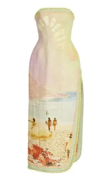 Zimmermann Coaster Structured Midi Dress Multi Print Size 3 / AU 14 photo 4