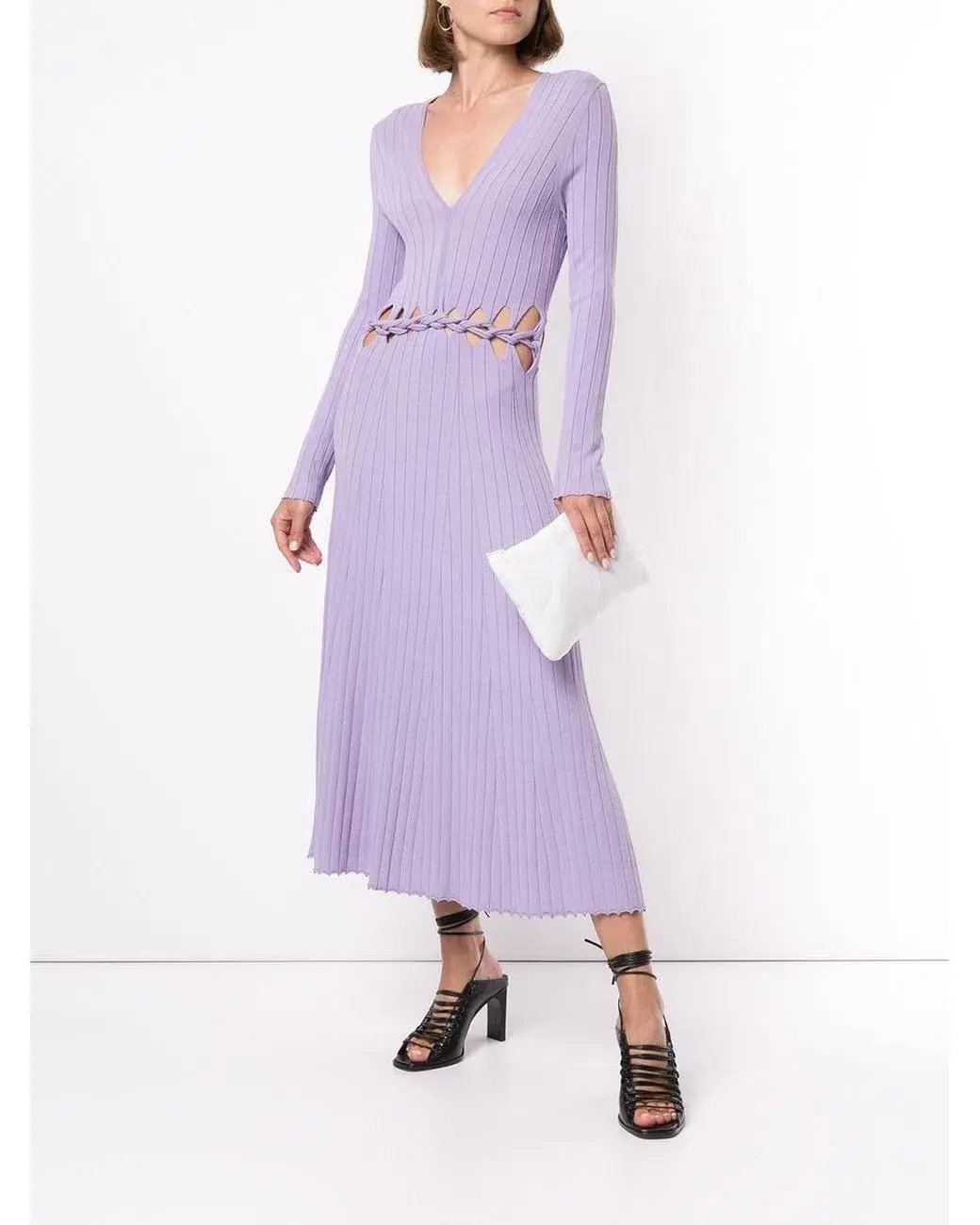Dion Lee Pinnacle Braid Dress in Violet Size 10 photo 4