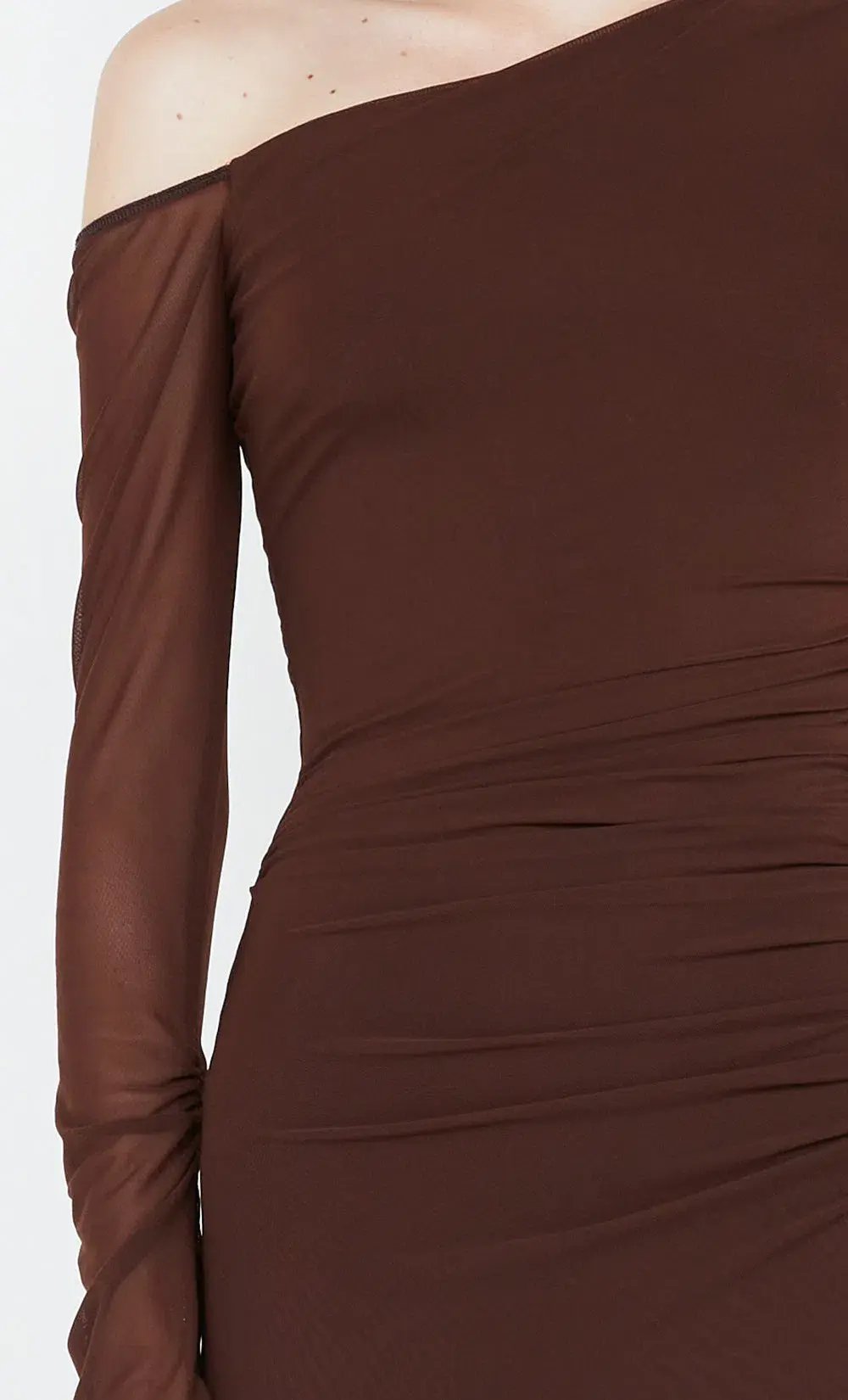 Bec & Bridge Fae Asym Long Sleeve Dress Cocoa Brown Size 10 photo 5