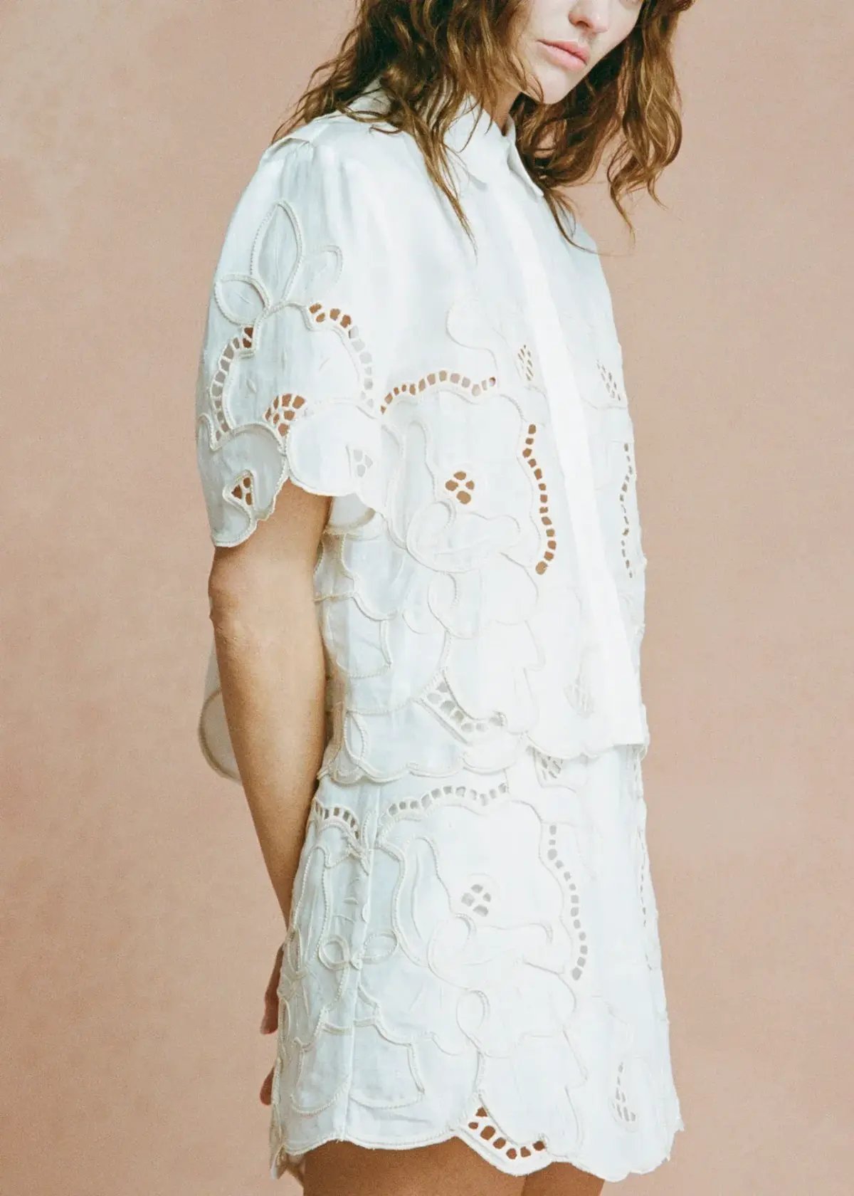 Lovaan Milicent Top White Size 8 photo 5