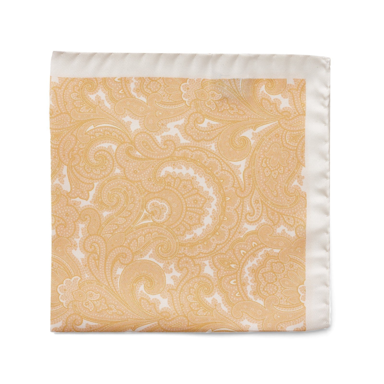 Joe Black Gold Paisley 4 Fold Pocket Square photo 3