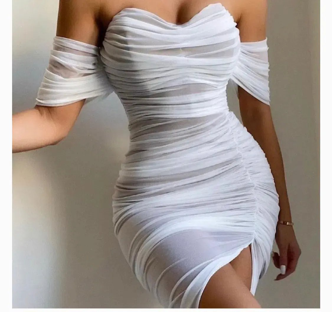 Love Nookie Dita Mesh Gown White Size S photo 2