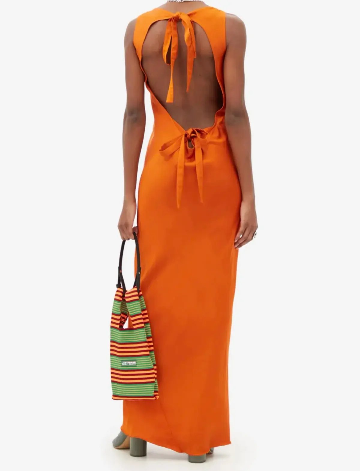 Marques Almeida Orange Backless Dress Orange Size 12 photo 2