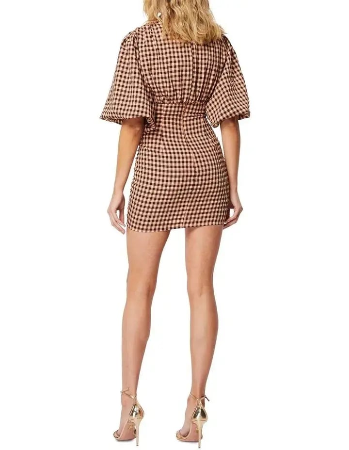 Mossman The Checked Out Mini Dress Print Size 10 photo 3