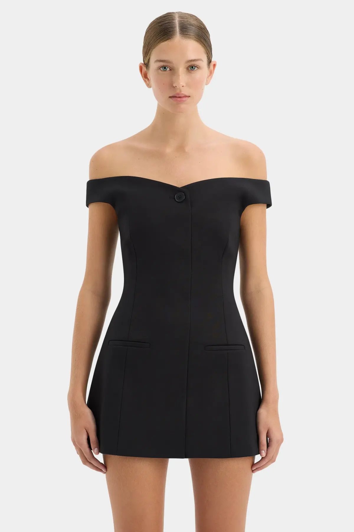Sir the Label Sandrine Off Shoulder Mini Dress Black Size 0 / AU 6 photo 2