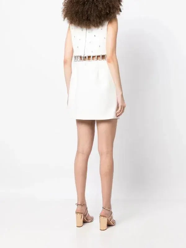 Rachel Gilbert Aliyah Mini Dress Ivory Size 8 photo 2