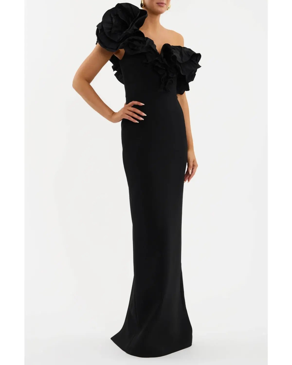 Rebecca Vallance Ella Gown in Black Size AU 12 photo 2