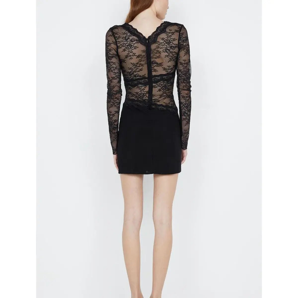 Bec & Bridge Sashay Lace Long Sleeve Mini Dress Black Size 6 photo 3