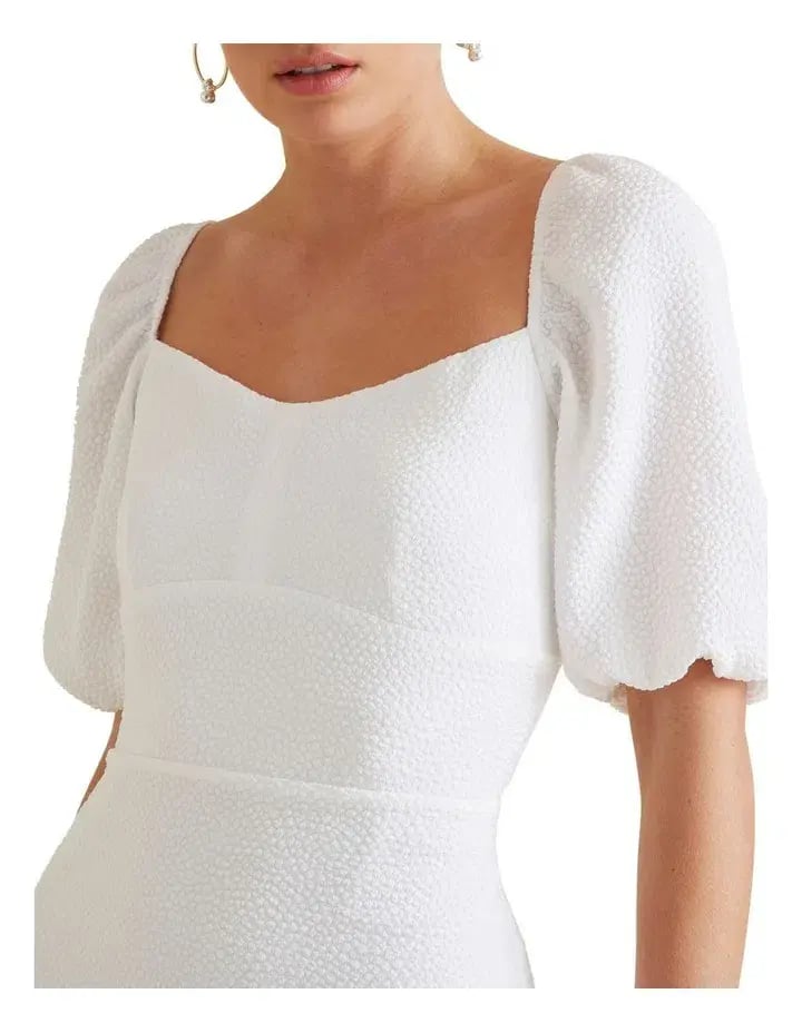 Seed Heritage Square Neck Slimline Dress White Size 6 photo 3