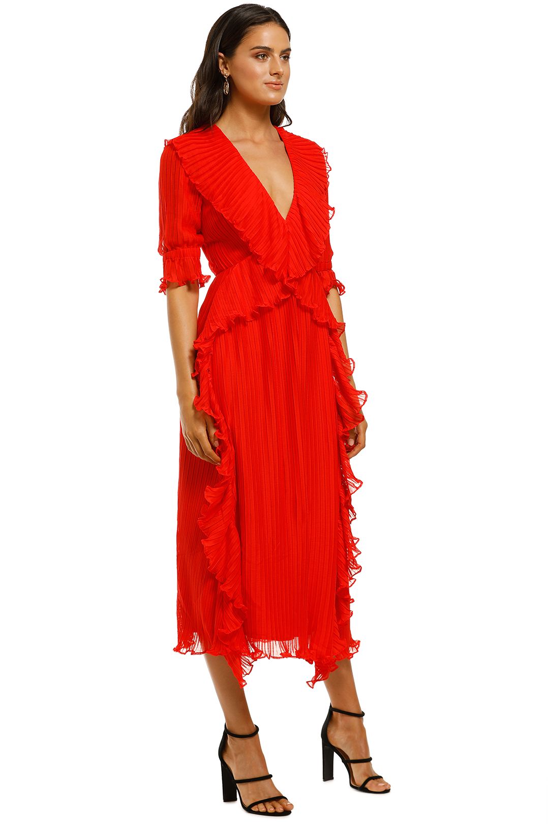 Sweet Sugar Midi Dress - Red photo 2