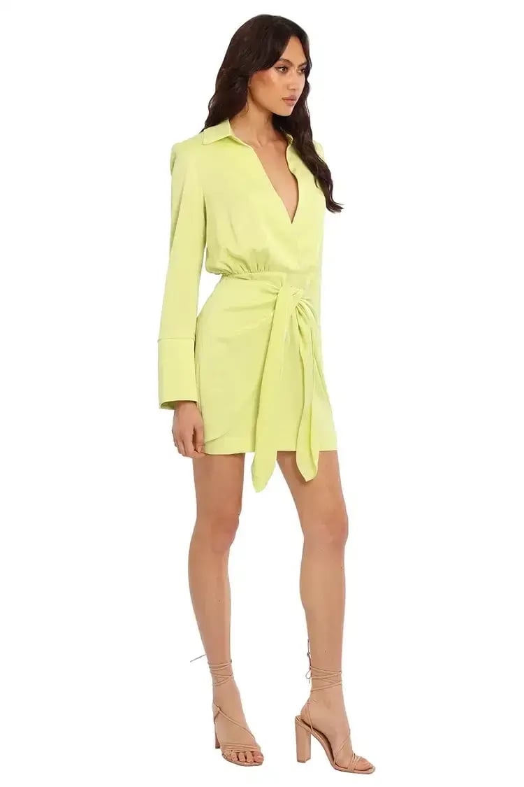 MISHA Reidun Mini Dress in Lime Punch Green Size 8/S photo 3
