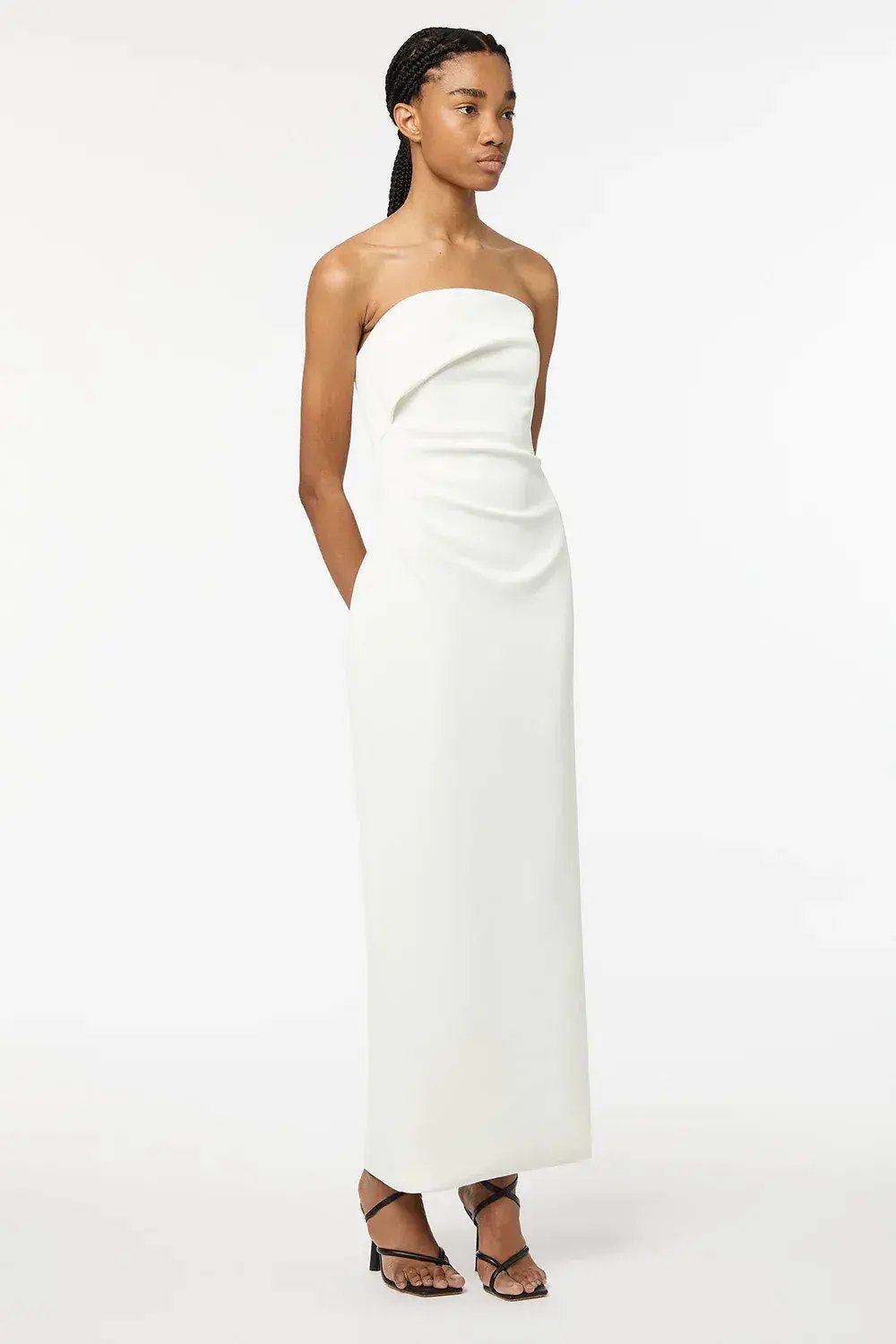 Manning Cartell Fast Forward Strapless Maxi Dress White Size 8 photo 5