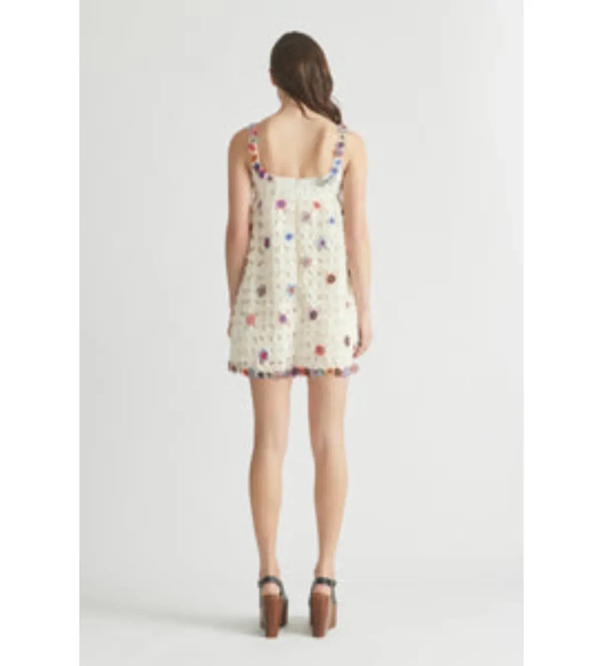 Antipodean Echo Crochet Flower Mini Dress Size AU 6 photo 3