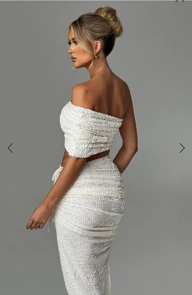 Hire Babyboo Zina ivory set/ Aphrodite midi beige dress size xs photo 3