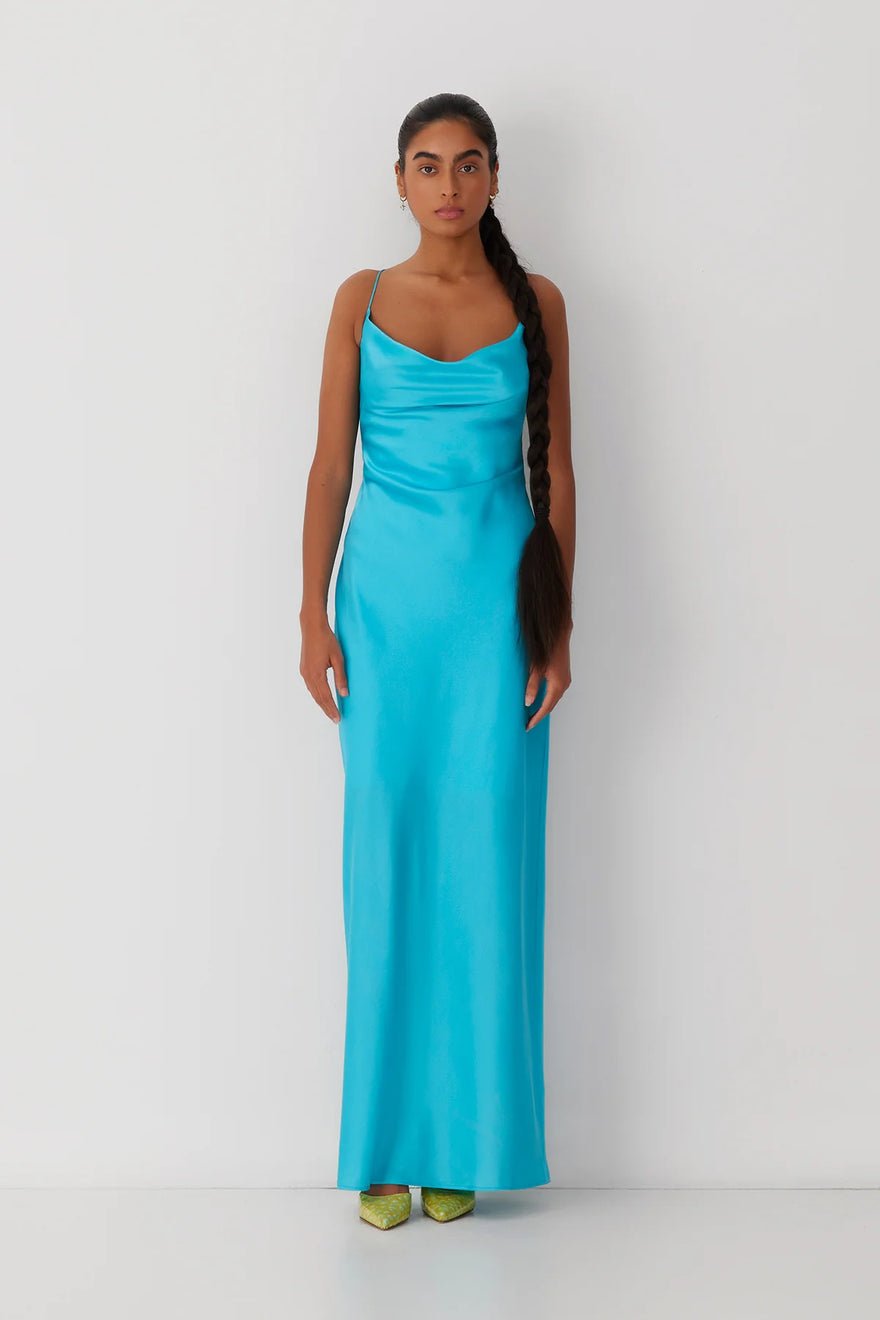 The Wolf Gang Las Lolas Maxi Dress - Aqua photo 3