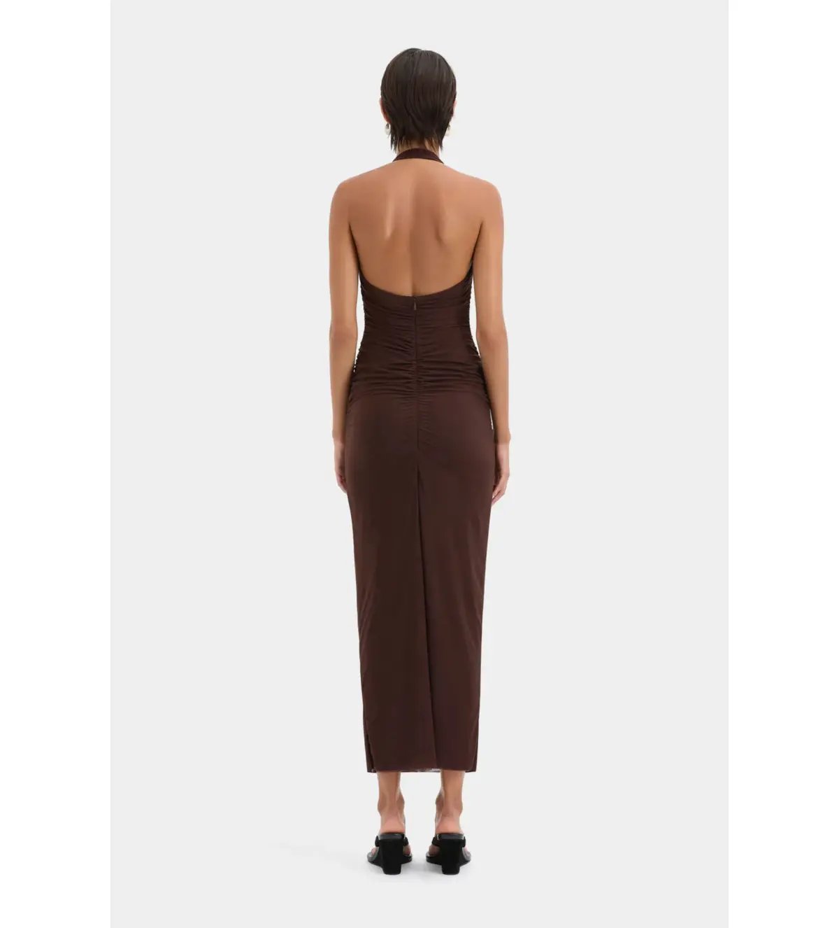 SIR Jacques Knot Midi Dress Chocolate Size AU 8 photo 3