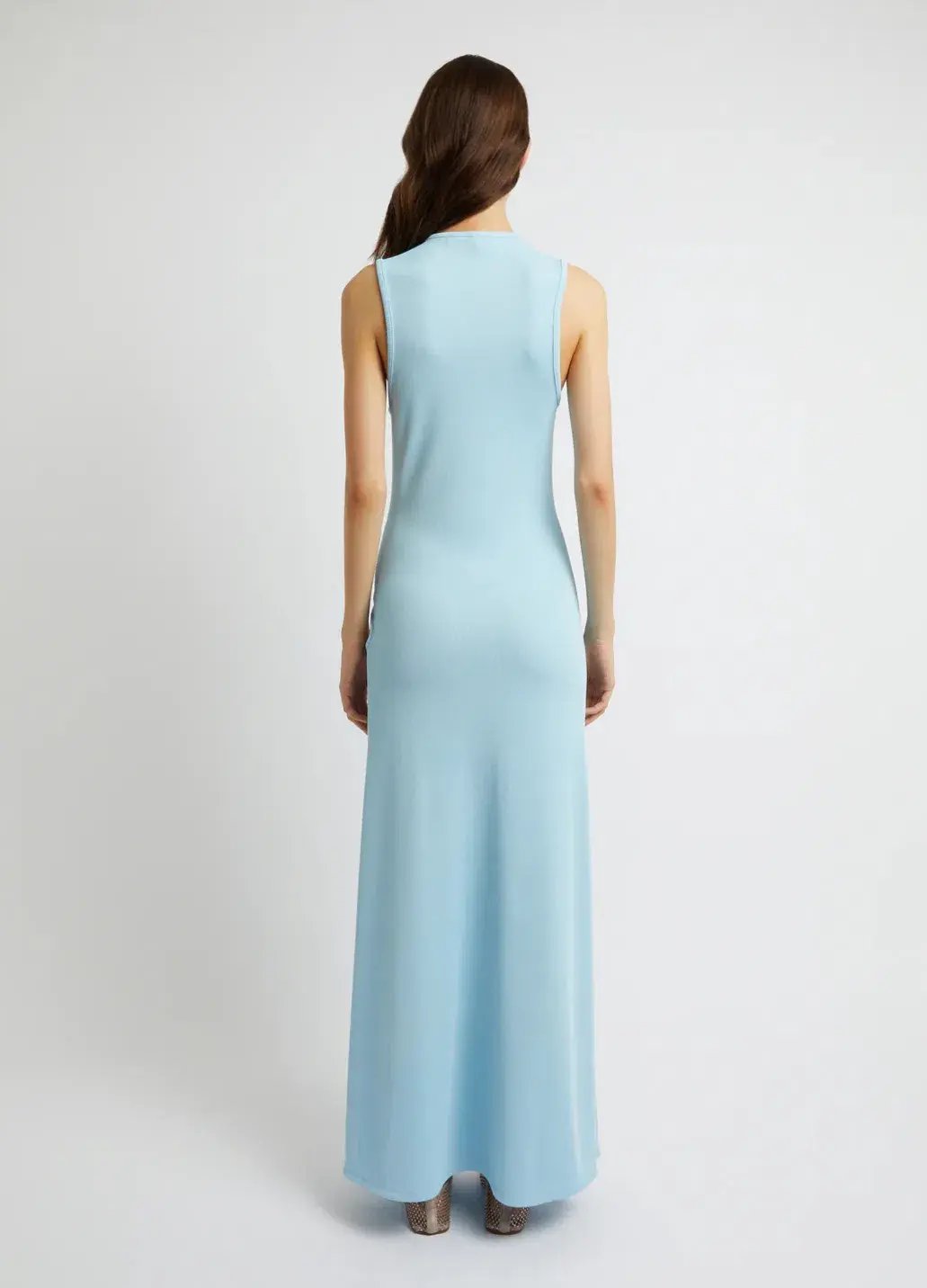Christopher Esber Chasm Cay Buckle Dress in Blue Calcite Size AU 12 photo 4