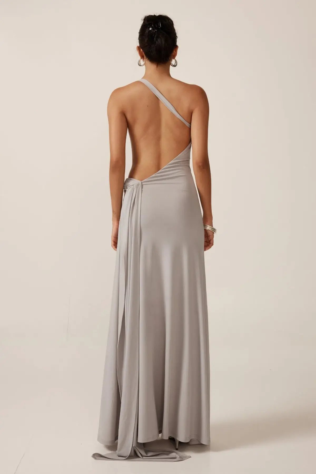 Ance Gria Gaia Gown in Silver Grey Size 8 photo 2