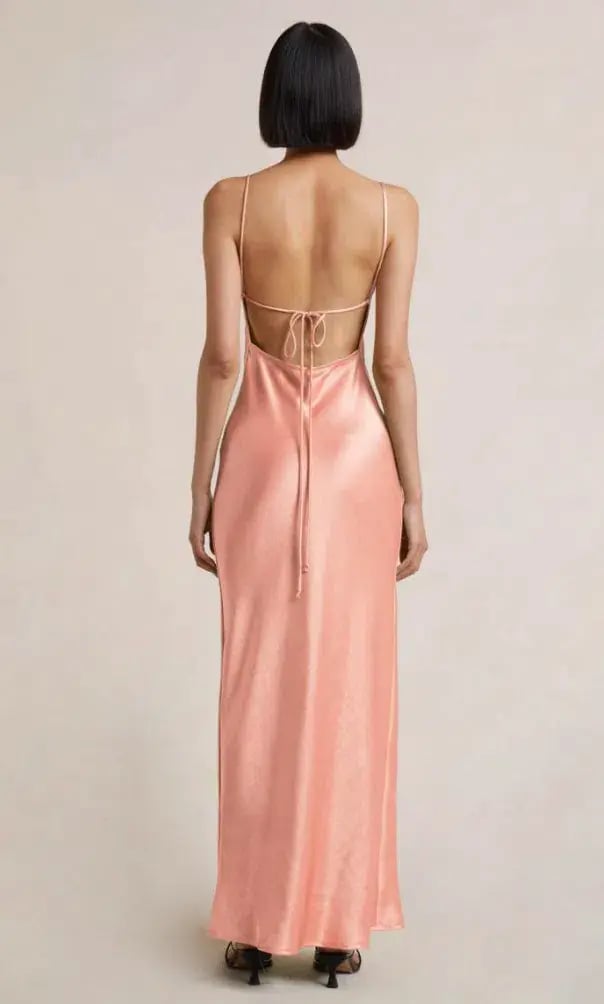 Bec & Bridge Dreamer Tie Maxi Dress Coral Size AU 6 photo 3