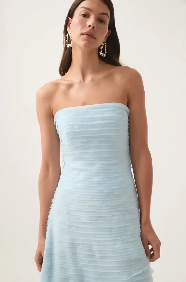 Aje Soundscape Maxi Dress in Sea Breeze Blue Size 16 photo 5