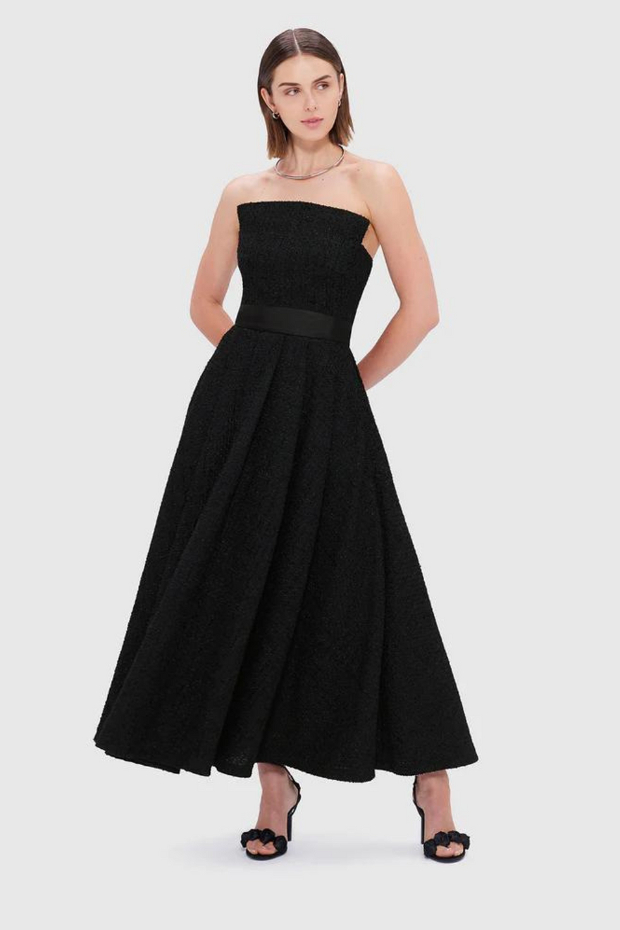 Leo Lin Angelica Tweed Bustier Maxi Dress photo 3