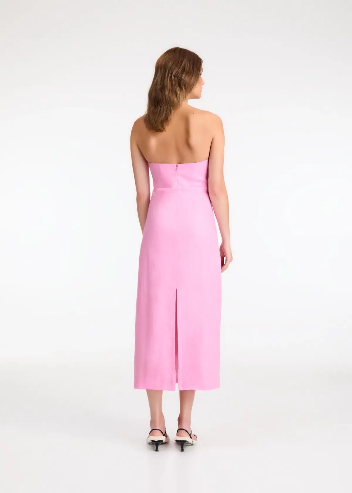 Roame Perez Midi Dress Pink Size 12 photo 3