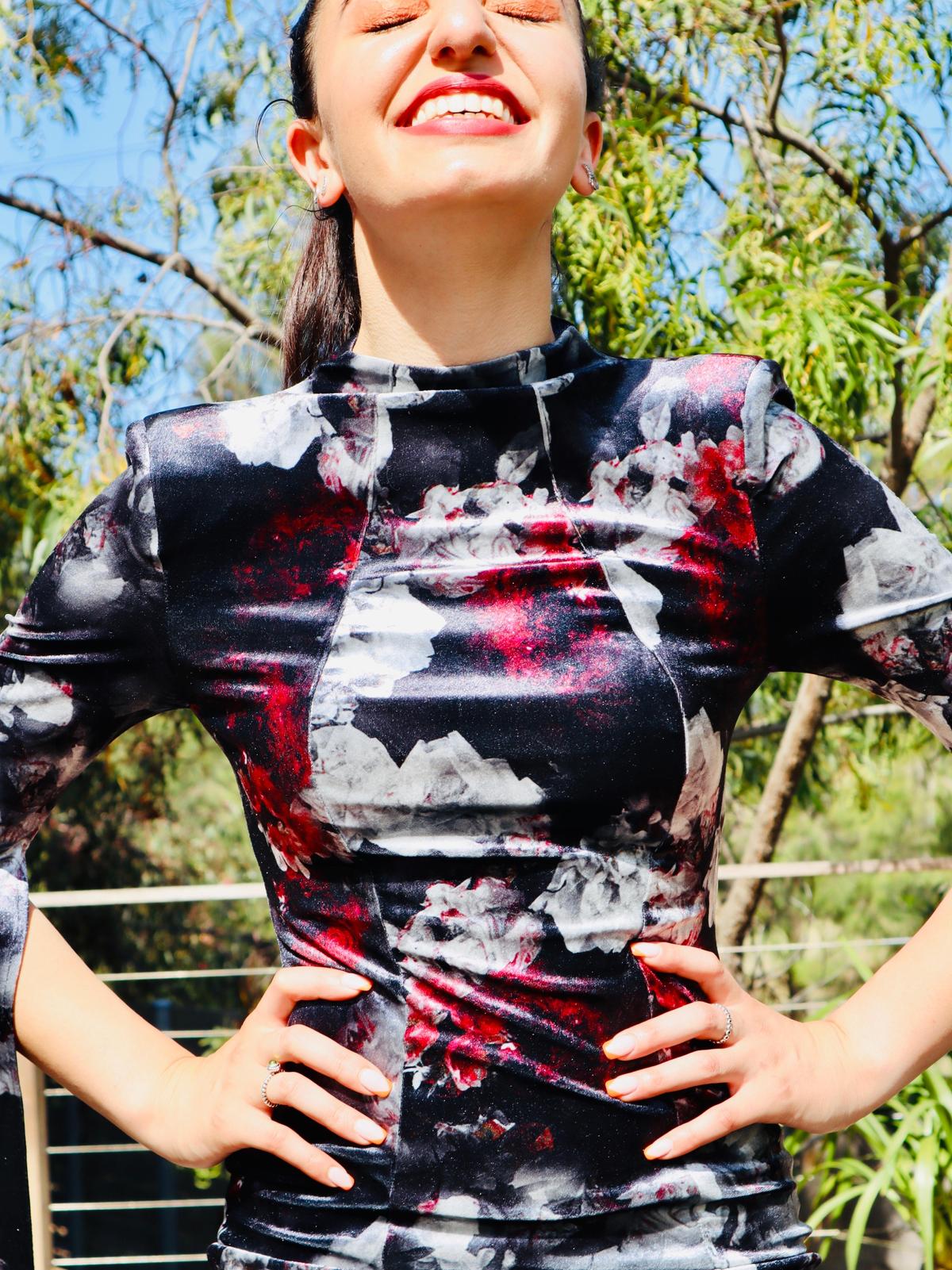 Mossman The Poison Arrow Mini Dress Floral Print Size 6 photo 5