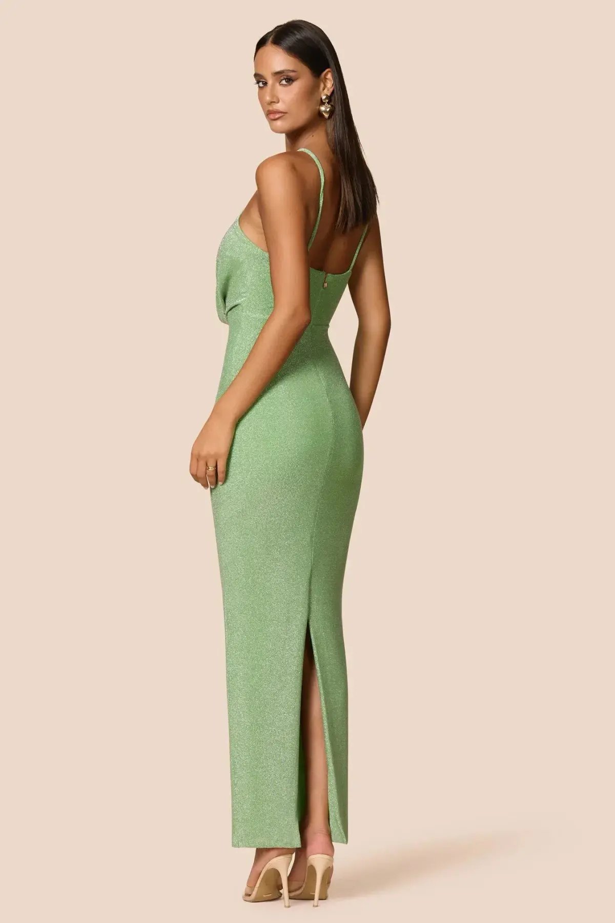 Love Nookie Bianca 2-Way Halter Gown in Green, Size 12 photo 4