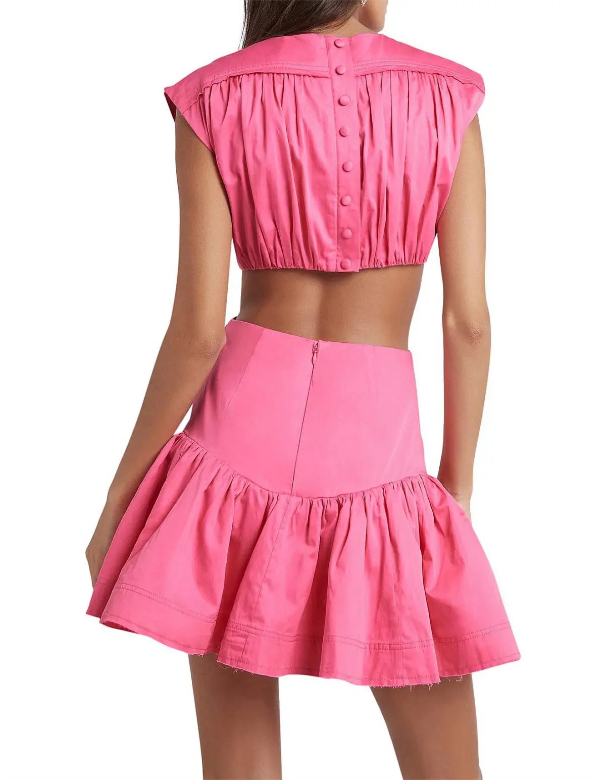 Aje Solstice Cut Out Ring Flip Mini Dress Pink Size 16 photo 2