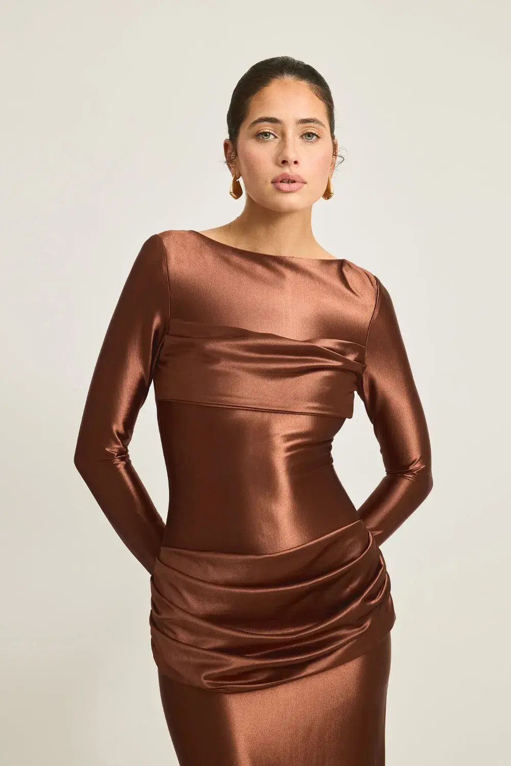Tojha Hadleigh Maxi Dress Brown Size 10 photo 4