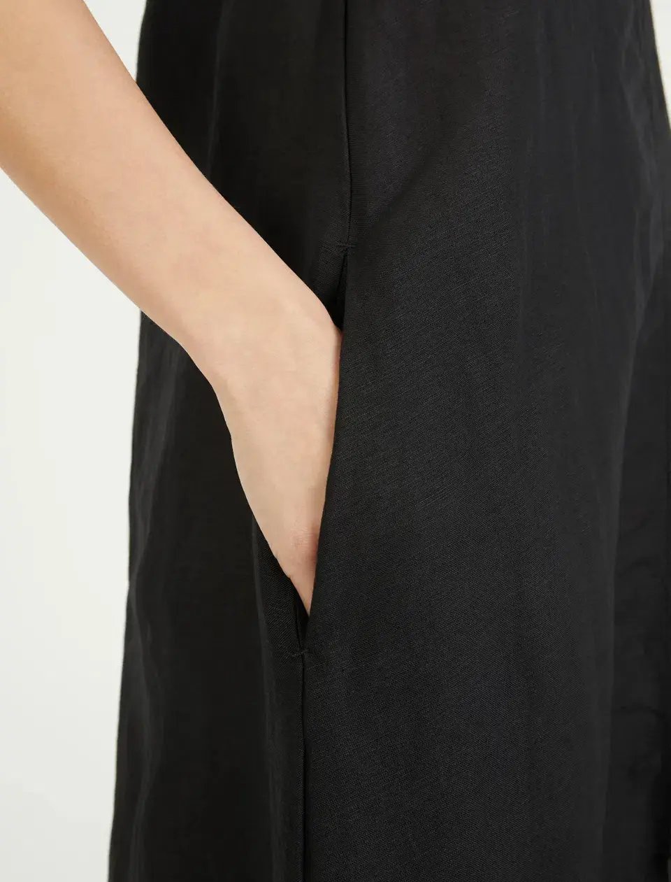 Camilla And Marc Linen Evening Dress Honora Black Size 8 photo 4