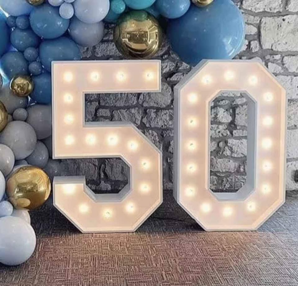 Hire Giant 1.2m Light Up Numbers photo 8