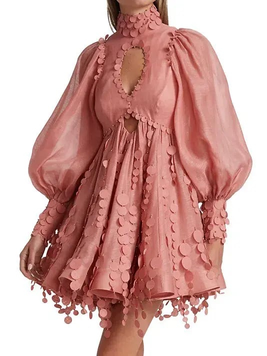 Zimmermann Concert Disc Mini Dress Pink Size 1 / Au 10 photo 2
