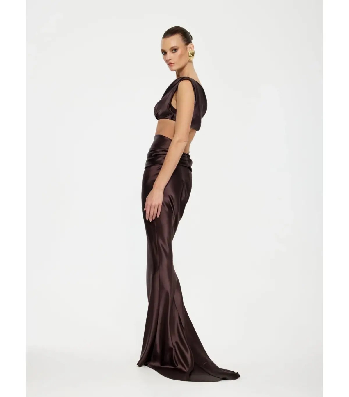 Effie Kats Perez Top and Skirt Chocolate Size S / AU 8 photo 2