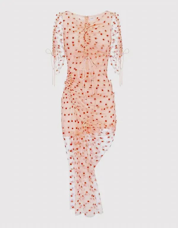 Alice McCall Stardust Midi Dress Beige/Red Size 8 photo 3