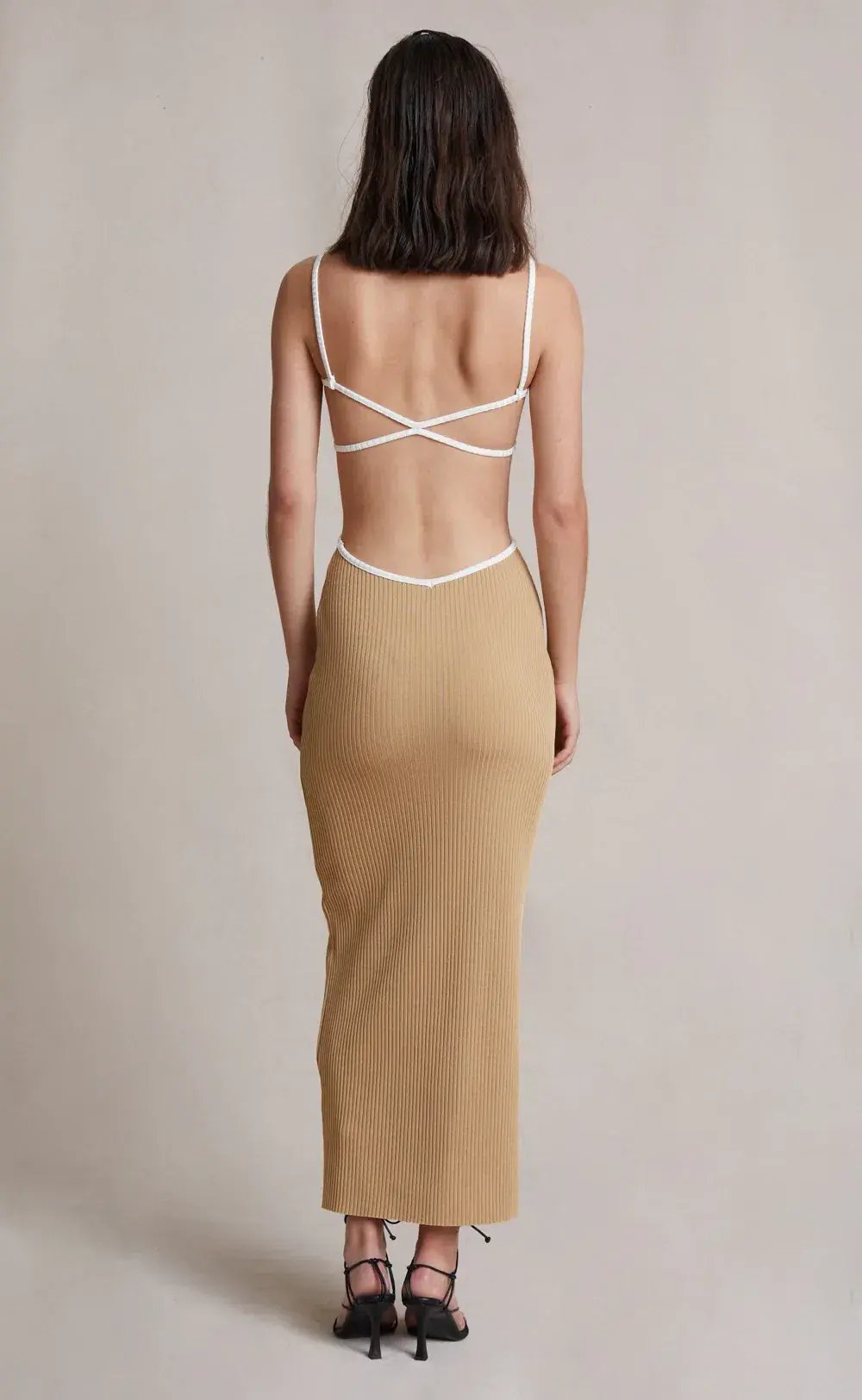 Bec and Bridge Coyote Midi Dress Camel Size 10 photo 2