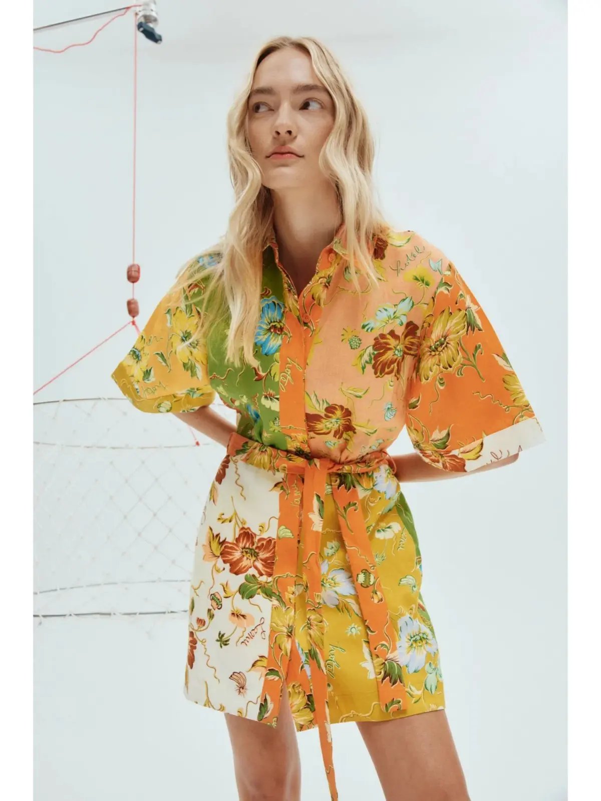 Alemais Hotel Lamu Spliced Mini Dress in Multi Size AU 10 photo 3
