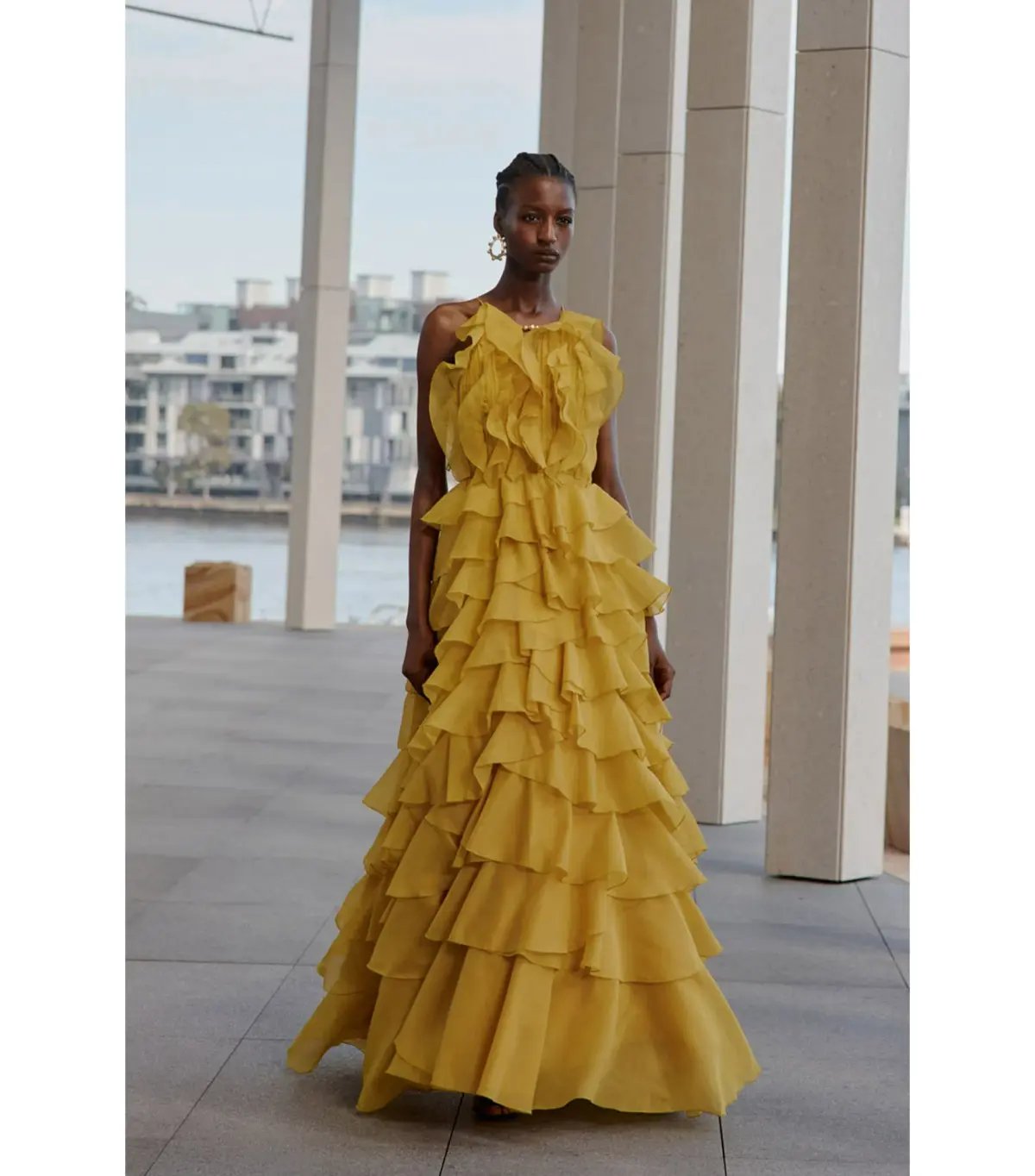 Aje Cleo Maxi Gown in Chartreuse Size 10 photo 5