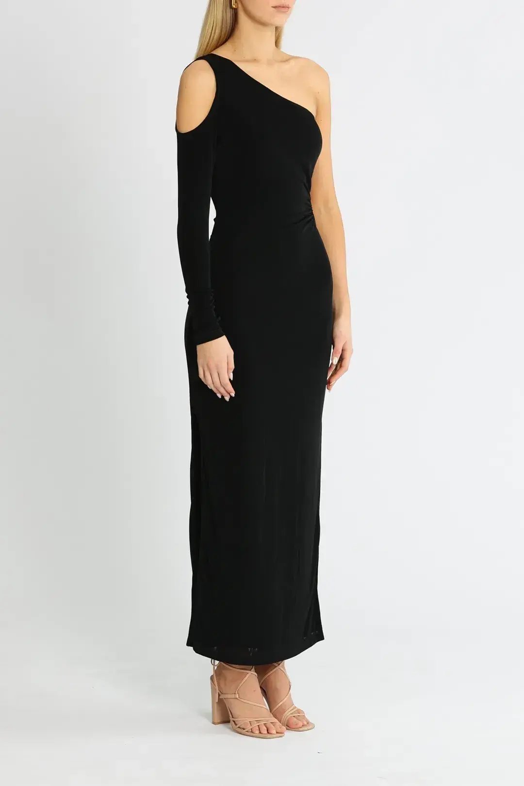 Suboo Beth One Shoulder Maxi Dress in Black Size 10 photo 2