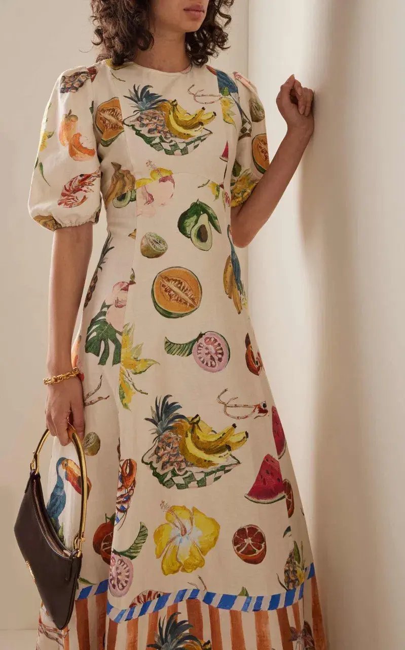 Alemais Theo Midi Dress Multi Size 12 AU photo 2