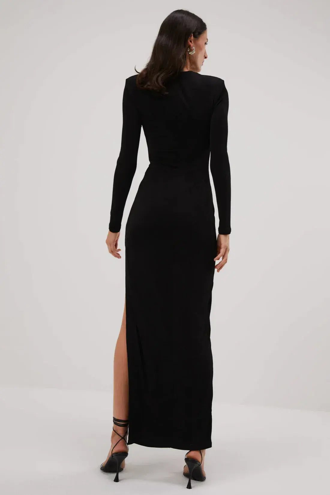 Misha Edita Slinky Jersey Gown Black Size 8 photo 3