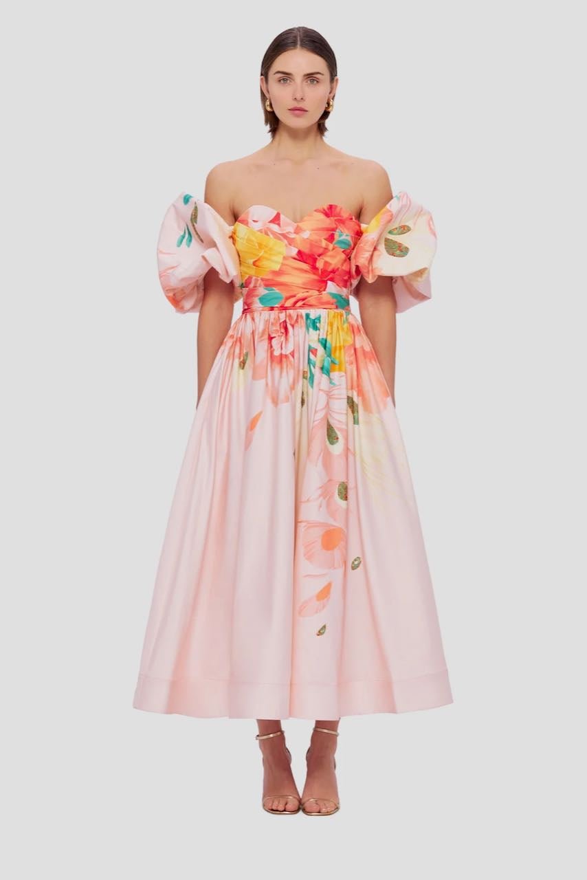 LEO LIN MAEVIS MIDI DRESS - EUPHORIA PRINT photo 2
