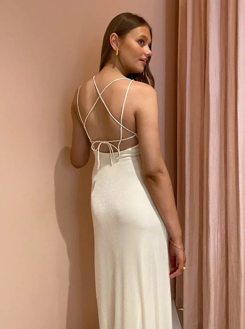 Significant Other Sassari Dress Pearl White Size 10 photo 5