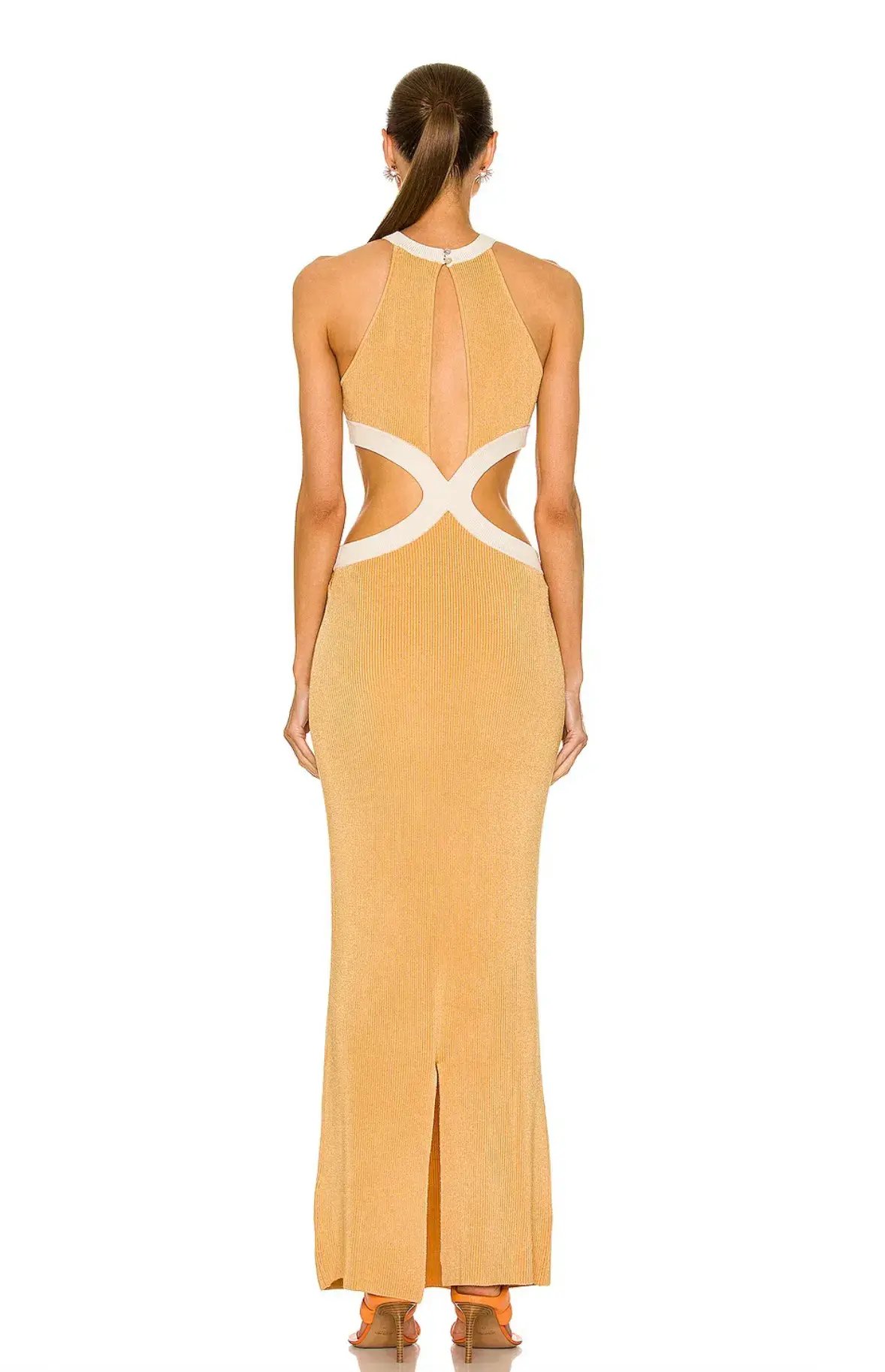 Auteur Studio Bridgit Maxi Dress Cream & Camel Size S/AU 8 photo 3