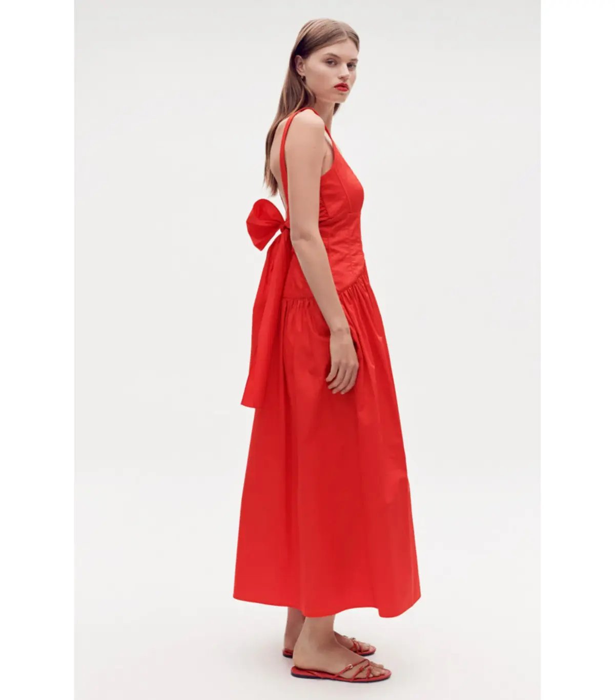 Oroton Tie Back Sundress Poppy Red Size AU 8 photo 2