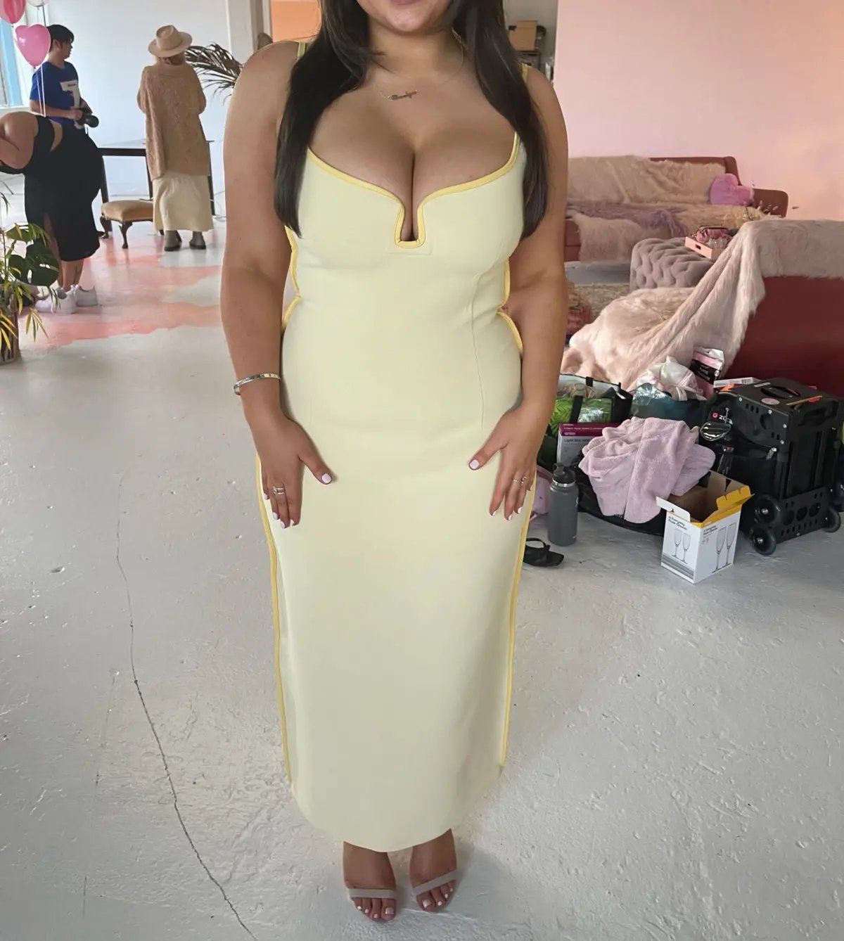 Paris Georgia Marlo Dress in Daffy Yellow Size 14 / XL photo 4
