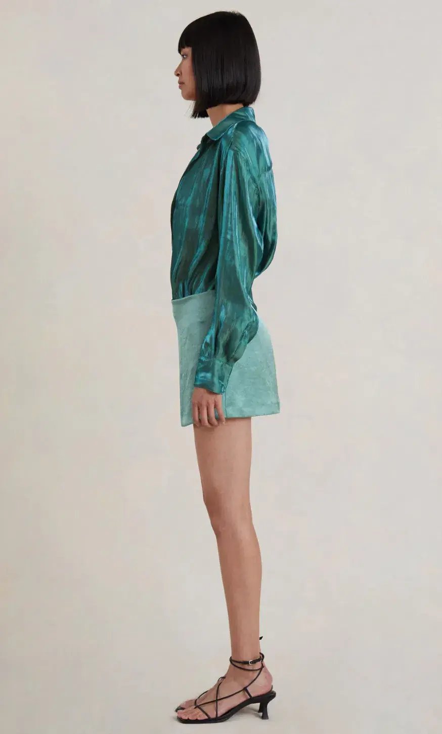 Bec & Bridge Symone Mini Skirt Moss Green Size AU 8 photo 4